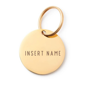 Custom Dog Tags - Gold Circle